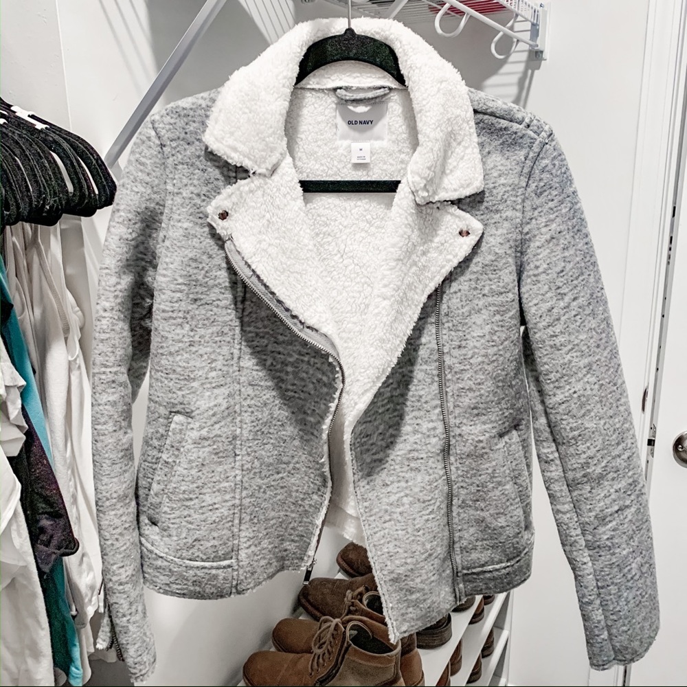 Grey Moto Jacket
